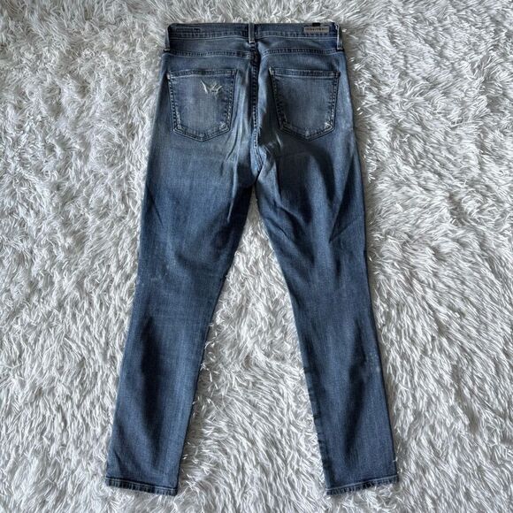 Citizens of Humanity Rocket Crop High Rise Distressed Ankle Jeans Size 28 - Picture 7 of 9